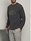 economico Pigiami-Per uomo loungewear Pigiami Set pigiama Top e pantalone del pigiama 2 pezzi A quadri Moda Informale Comoda Interni Giornaliero Misto cotone Comfort Girocollo Manica lunga maglietta Pantalone A