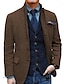 cheap Blazer&amp;Jacket-Men&#039;s Retro Vintage Tweed Blazer Herringbone Blazer Sport Coat Regular Plus Size Single Breasted Two-buttons Black Champagne Burgundy Blue 2024