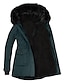 cheap Women&#039;s Puffer&amp;Parka-Women&#039;s Parka Fleece Lined Puffer Jacket Thicken Winter Coat Windproof Thermal Warm Heated Coat Zipper Drawstring Hoodie Outerwear Long Sleeve
