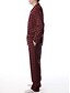 preiswerte Pyjamas-Herren Hausanzug Schlafanzüge Schlafanzug Set Pyjama-Oberteil und Hose 2 Stück Plaid Stilvoll Brautkleider schlicht Komfort Heim Täglich Bett Baumwollmischung Komfort Weich Kargen Langarm Hemd Hose