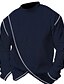 billige Vaffelstrikket t-shirt-Herre Vaffelskjorte Turtleneck skjorte Tee Top Lang ærmet skjorte Langærmet Rullekrave Stående krave Forår &amp; Vinter Farveblok Mode Designer Basale Ferierejse Gade I-byen-tøj Hvid Navyblå Blå Top