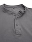 Χαμηλού Κόστους Casual Tee Henley-Ανδρικά Μπλουζάκι με κουμπί Μπλουζάκι Πουκάμισο Henley Μπλουζάκι μπλουζάκι Μακρυμάνικο Χένλι Άνοιξη &amp; Χειμώνας Σκέτο Μοντέρνα Υψηλής Ποιότητας Βασικό Διακοπές Δρόμος Εξόδου Καφέ