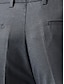 levne Společenské kalhoty-Pánské Oblekové Rozšířené kalhoty Kalhoty Oblek Kalhoty Kapsy Bez vzoru Pohodlné Prodyšné Venkovní Denní Jdeme ven Módní Na běžné nošení Černá Bílá