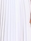 preiswerte Schlichte Röcke-Damen Rock Schaukel Langer Rock Maxi Hoher Taillenbund Röcke Gefaltet Asymmetrischer Saum Einfarbig Party Strasse Frühling Sommer Satin Elegant Modisch Schwarz Weiß Wein Dunkelgrün