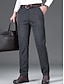 billige Slank-Herre Pæne bukser Fløjlsbukser Bukser Suit Bukser Lomme Vanlig Komfort Åndbart udendørs Daglig I-byen-tøj Mode Afslappet Mørk kaki Sort