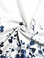 billige Tanks og camisole til kvinner-Dame Singleter Blomstret Tre Knapp Trykt mønster Avslappet Ferie Grunnleggende Ermeløs V-hals Hvit