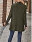 abordables Cardigans-Veste femme casual poche extérieure coupe régulière manches longues  couleur solide  coupe vent  mode automne