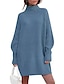 Χαμηλού Κόστους Μάλλινα φορέματα-Γυναικεία Φόρεμα πουλόβερ Φόρεμα Jumper Χειμερινό φόρεμα Μίνι φόρεμα Ζεστό Μοντέρνα Καθημερινό Σκέτο ΕΞΩΤΕΡΙΚΟΥ ΧΩΡΟΥ Καθημερινά Διακοπές Εξόδου Ζιβάγκο Μακρυμάνικο 2023 Χαλαρή Εφαρμογή