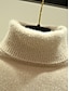 tanie Swetry-Damskie Sweter sweter Golf Prążkowany Robić na drutach Poliester Rozcięcie Jesień Zima Regularny Na zewnątrz Codzienny Wyjściowe Elegancki Codzienny Miękkie Długi rękaw Jednokolorowe Biały Żółty