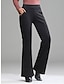 billige bukser til kvinder-damekjole arbejdsbukser bootcut bukser bukser mellem talje basic daglig sort 1# sort s m sommer