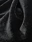 Недорогие Элегантный бархат-Жен. Черное платье Бархатное платье Платье с пайетками Бархат Пайетки Блестящие V-образный вырез Длинный рукав Мини-платье Рождество Черный Красный Зима