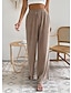 cheap Wide Leg &amp; High Waisted-Women&#039;s Wide Leg Pants Trousers High Waist Full Length Grey Fall