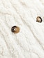 preiswerte Sherpa-Jacken-Damen Teddy-Mantel Mantel Windundurchlässig warm halten Festtage Freizeitskleidung Wochenende Taste Tasche Doppelreihiger Verschluss Kargen Vintage Täglich Weihnachten Feste Farbe Regular Fit