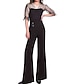 preiswerte Anzughosen für Damen-Damen Anzughosen Breites Bein Hoher Taillenbund In voller Länge Schwarz Herbst