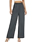 cheap Women&#039;s Dress Pants-Women&#039;s Dress Pants Wide Leg Polyester High Waist Full Length Light Blue Fall