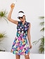 olcso Tervező kollekció-Női golfruha Tengerészkék Ujjatlan Napvédő Teniszruha Pillangó Női golffelszerelések ruhák ruhák, ruházat