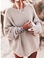 cheap Sweaters-Women&#039;s Pullover Sweater Jumper Crew Neck Ribbed Knit Acrylic Oversized Fall Winter Regular Outdoor Daily Going out Stylish Casual Soft Long Sleeve Solid Color Pink Blue Purple S M L