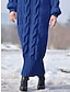Χαμηλού Κόστους Μάλλινα φορέματα-Γυναικεία Φόρεμα πουλόβερ Φόρεμα Jumper Χειμερινό φόρεμα Μακρύ Φόρεμα Μάξι Φόρεμα Πλεκτά Ζεστό Μοντέρνα Μονόχρωμες ΕΞΩΤΕΡΙΚΟΥ ΧΩΡΟΥ Καθημερινά Διακοπές Εξόδου Ζιβάγκο Μακρυμάνικο 2023 Χαλαρή Εφαρμογή