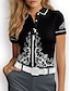abordables Colección de diseñador-Mujer Camisas de polo Negro Manga Corta Protección Solar Camiseta Ropa de golf para damas Ropa Trajes Ropa Ropa