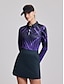 cheap Designer Collection-Women&#039;s Golf Polo Shirt Purple Long Sleeve Sun Protection Top Fall Winter Ladies Golf Attire Clothes Outfits Wear Apparel