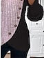 economico Top da donna Basic-Per donna Camicia Blusa Color Block Informale Pulsante Rosa Manica lunga Di tendenza Rotonda Autunno inverno