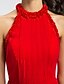 Χαμηλού Κόστους Φορέματα για Ειδικές Περιστάσεις-Ίσια Γραμμή Εφαρμοστό &amp; Εμβαζέ χαριτωμένο στυλ Φόρεμα Καλωσόρισμα Κοκτέιλ Πάρτι Μέχρι το γόνατο Αμάνικο Ζιβάγκο Σιφόν με Βολάν Που καλύπτει 2023