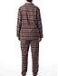 preiswerte Pyjamas-Herren Hausanzug Schlafanzüge Schlafanzug Set Pyjama-Oberteil und Hose 2 Stück Plaid Stilvoll Brautkleider schlicht Komfort Heim Täglich Bett Baumwollmischung Komfort Weich Kargen Langarm Hemd Hose