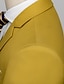 billiga Kostymer-gul röd vinröd herrfest kvällsceremoni hemkomstdräkter 3-delad enfärgad skåra skräddarsydd passform enkelknäppt enknapps 2023