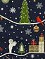 economico Abito da scena natalizia-albero di natale camicia casual da uomo da indossare ogni giorno per uscire autunno&amp;amp;camicia invernale a maniche lunghe blu navy scuro s, m, l in tessuto elasticizzato in 4 direzioni