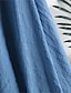 זול חצאיות פשוטות-בגדי ריקוד נשים חצאית גזרת A נדנדה מקסי מותניים גבוהים חצאיות Ruched מכפלת לא סדירה אחיד קזו&#039;אל יומי אביב קיץ כותנה אופנתי יום יומי כחול בהיר שחור לבן ורוד מסמיק