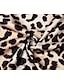 abordables Camisetas de mujer-Mujer Camiseta Leopardo Bolsillo Estampado Diario Fin de semana Moda Manga Larga Escote Redondo Gris Primavera &amp; Otoño