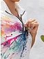 baratos Coleção de designers-Mulheres Camisa polo de caminhada Branco Manga Curta Proteção Solar Blusas Tintura Tie Dye Roupas femininas de golfe, roupas, roupas, roupas