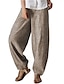abordables Pantalones de mujer-Mujer Pantalones Pantalones Harem Alta cintura Longitud total Gris Otoño