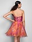 cheap Special Occasion Dresses-A-Line Halter Neck / Sweetheart Neckline Short / Mini Organza / Taffeta Cocktail Party / Prom Dress with Beading / Crystals / Criss Cross by TS Couture®
