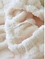 levne Dámské noční prádlo-dámské fleecové pyžamové soupravy čistá barva plyš ležérní pohodlí domácí denní postel flanel teplý v drátěný svetr s dlouhým rukávem kapsa na kalhoty podzim zima bílá