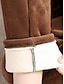baratos Calças de mulher-Mulheres Magro Calças de lã Veludo Bolsos Cintura Alta Comprimento total Preto Inverno