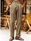 billige Kjole bukser-Herre Pæne bukser Fløjlsbukser Bukser Suit Bukser Lomme Vanlig Komfort Åndbart udendørs Daglig I-byen-tøj Mode Afslappet Sort Blå