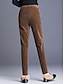 billige bukser til kvinder-damekjole flannel bukser fuld længde fløjlslomme højtalje mode streetwear arbejdsgade sort brun m l vinter efterår/efterår