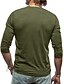 Χαμηλού Κόστους Casual Tee Henley-Ανδρικά Μπλουζάκι με κουμπί Μπλουζάκι Πουκάμισο Henley Μπλουζάκι μπλουζάκι Μακρυμάνικο Χένλι Άνοιξη &amp; Χειμώνας Σκέτο Μοντέρνα Υψηλής Ποιότητας Βασικό Διακοπές Δρόμος Εξόδου Καφέ