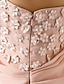 preiswerte Kleider für besondere Anlässe-A-Linie Elegant Kleid Abiball Formeller Abend Boden-Länge Ärmellos Ein-Schulter Chiffon mit Drapiert Blume 2023