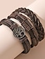 cheap Bracelets &amp; Bangles-Men&#039;s Leather Bracelet Thick Chain Totem Series Wedding Tree of Life Fashion Personalized Rock Leather Bracelet Jewelry Coffee For Party Evening Gift Birthday Festival
