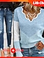 cheap Sweaters-Women&#039;s Pullover Sweater Jumper V Neck Crochet Knit Cotton Blend Oversized Fall Winter Regular Daily Weekend Casual Long Sleeve Solid Color Blue Khaki Dark Gray S M L