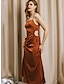 cheap Party Dresses-Satin Sleeveless Spaghetti Strap Maxi Dress