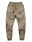 cheap Chinos-Men&#039;s Joggers Trousers Chinos Casual Pants Pocket Elastic Waist Plain Comfort Breathable Outdoor Daily Going out Fashion Casual Black Army Green