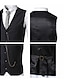 cheap Men&#039;s Vest-Men&#039;s Vest Suit Vest Gilet Wedding Business Causal Casual 1920s Smart Casual Polyester Solid Colored Single Breasted Shirt Collar Slim Black Red Light Grey Vest