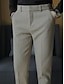 cheap Dress Pants-Men&#039;s Dress Pants Winter Pants Trousers Suit Pants Tweed Pants Pocket Plain Comfort Breathable Outdoor Daily Going out Fashion Casual Black Khaki