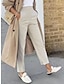 abordables pantalons habillés pour femmes-Femme pantalon de costume Maigre Polyester Taille haute Toute la longueur Rouge bordeaux Automne