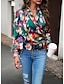 voordelige Basisshirts voor dames-Dames Overhemd Boho-shirt Blouse Tie Dye Afdrukken Casual Modieus Lange mouw V-hals Zwart Lente &amp; Herfst