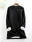 cheap Graphic Sleepwear-Women&#039;s Fleece Pajama Sets Lounge Sets Letter Penguin Warm Comfort Soft Home Daily Bed Fleece Warm Breathable Crew Neck Long Sleeve Pullover Pant Elastic Waist Fall Winter Black Pink
