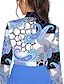 ieftine Colecția de designer-Pentru femei Tricou POLO Albastru Roșu trandafiriu Gri Manșon Lung Protecție Solară Topuri Imprimeu Paisley Toamnă Iarnă Vestimenta Golf Doamnelor Haine Ținute Poartă Îmbrăcăminte